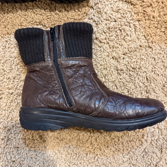 Rieker Tex Women’s Brown Leather Boots Size 37 (US 6) - Picture 9 of 10